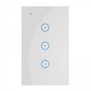 WIFI Smart Wall Light Touch Switch 3 Gang Home Intelligent Phone Control Switches Panel US Plug