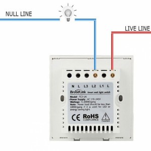 Broadlink TC2 Touching 1 Load Panel Switch Remote Wireless Light Controller EU Plug