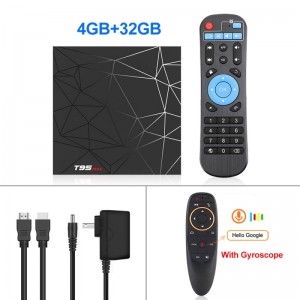 T95 Max Android 9.0 TV Box 4GB 32GB 4K 1080P Smart Media Players - US Plug With G10 Voice Remote Control