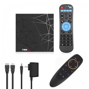 T95 Max Android 9.0 TV Box 4GB 32GB 4K 1080P Smart Media Players - US Plug With G10 Voice Remote Control