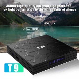 T9 Android 8.1 4K TV Box 4GB 32GB 1080P Smart Media Players - US Plug With G10 Voice Remote Control