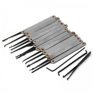 151 Stainless Steel Lock Pick Tool 15-Piece Set with Case Silver