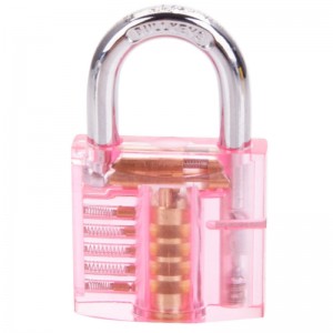 Locksmith Transparent Cutaway Practice Unlocking Padlock - Red