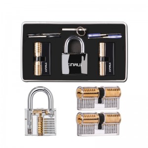 3pcs Transparent Lock Pick Set for Locksmith Practice Training