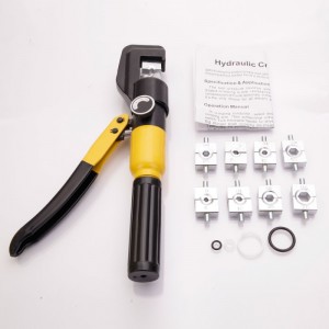 10 Tons Hydraulic Pressure Clamping Pliers kit with 9 Dies Hydraulic Crimping Tool YQK-70 4-70mm