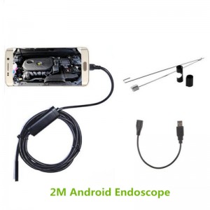 1.3MP 6 LED 7mm Lens Mini Android Video Endoscope Borescope Snake Inspection Camera (2m)