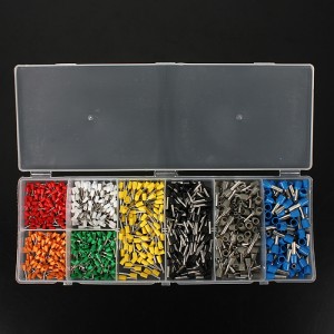 800pcs Wire Copper Crimp Connector Insulated Cord Pin End Terminal Kit