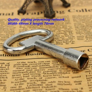 Multifunctional Inner Triangle Key for Cabinet Subway Train Elevator Silver