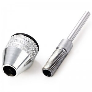 3.0mm Shank Electric Grinder Keyless Drill Chuck Adapter for Dremel Rotary Tool (0.3-3.4mm) Silver