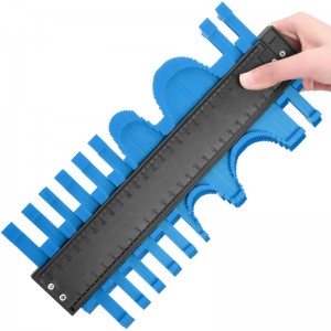 10 inch Contour Profile Gauge Multi-functional Contour Gauge Duplicator Edge Shaping Measure Ruler Contour Measuring Tools - Blue
