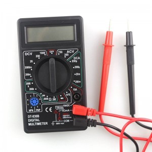 DT830B AC/DC Mini Multimeter With Probe For Volt Amp Ohm Tester Meter Voltmeter Ammeter Overload Protection