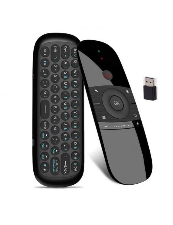 W1 Keyboard Mini Remote Control Rechargeble 2.4GHz Wireless Fly Air Mouse For Android TV Box/Mini PC/TV