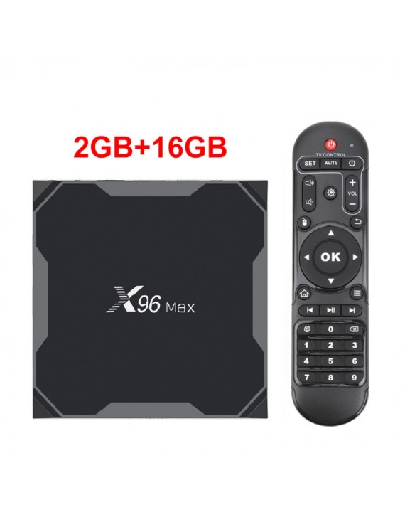 X96 Max TV BOX Android 8.1 Amlogic S905X2 Quad Core 2GB 16GB Smart Media Players - US Plug