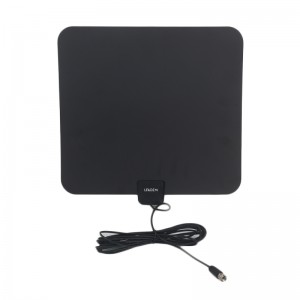 Leadzm S108 50 Miles HD Digital Indoor TV Antenna Black US Plug