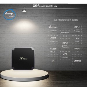 X96 Mini Android 7.1 TV BOX 1GB 8GB Amlogic S905W MultiMedia Players - US Plug With G10 Voice Remote Control