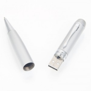 4GB CM-007 Hidden USB 2.0 Flash Digital Voice Recorder Pen with Clip Silver