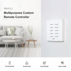 RM433 8 Keys Multipurpose Custom 433 MHz RF Remote Control Switch Works with SONOFF RF/RFR3/Slampher/iFan03/4CHProR2/TX Series/433 RF Bridge - Remote Control without Base
