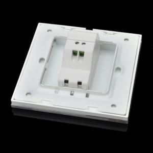 SMEONG Crystal Glass Panel Telephone Wall Mount Socket Outlet with Screws White