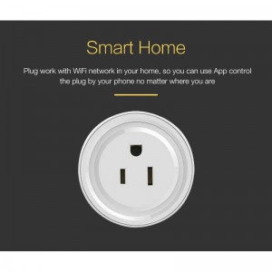 Mini Smart Plug, Wifi Smart Socket Compatible with Alexa, Google Home & IFTTT, Wireless Outlet with Timing and Countdown of APP Remote Control