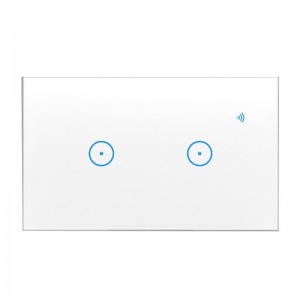 WIFI Smart Wall Light Touch Switch 2 Gang Home Intelligent Phone Control Switches Panel US Plug