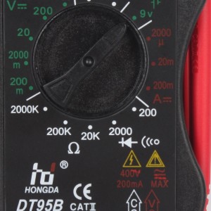 DT-95B Mini Simple Digital Multimeter Black
