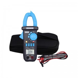 Digital LCD Clamp Meter Multimeter DC/AC Voltage AC Current Resistance Continuity Diode Measurement Tester NCV Function Black & Blue