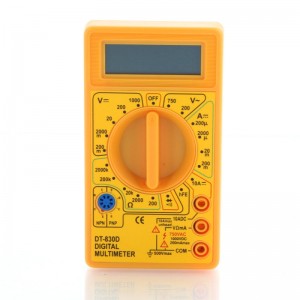 DT830D Mini 3 1/2 LCD Display Digital Multimeter Yellow