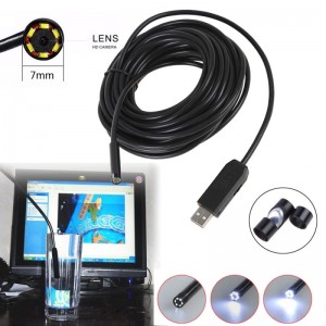10M 7mm Waterproof Endoscope 7-LED USB Borescope Inspection Camera