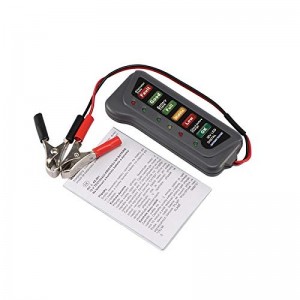 Battery Tester Digital Capacity Tester Checker For 12V Battery Power Supply Tester Measuring Instrument with 6 LED light Display