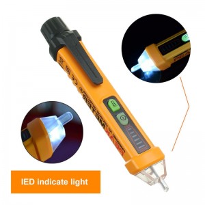 PEAKMETER 12V-1000V Non-contact AC Voltage Tester Pen w/ Flash Light