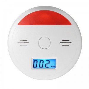 LED CO Carbon Monoxide Alarm Detector White & Red