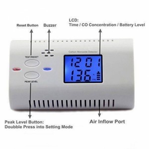 Voice Warning LCD CO Carbon Monoxide Tester Poisoning Sensor Alarm Detector Auto
