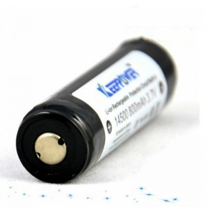 KeepPower 14500 800mAh 3.7V Protected Rechargeable Li-ion Battery Black
