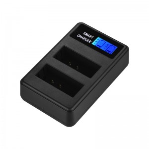 Dual Charger Smart LCD Display USB Dual Charger Automatic Identification Battery Smart Charging for Canon LP-E17