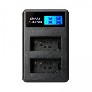 Dual Charger Smart LCD USB Dual Charger for Canon SX40 HS SX40HS