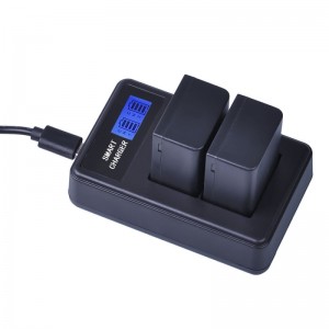 Smart Charger Smart LCD Display USB Dual Charger for PANASONIC Panasonic DMW-BMB9E (T) , Small Size and More Convenient to Carry