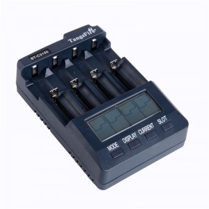 TangsFire BTS-C3100 LCD Display Intelligent AA/AAA Lithium Battery Charger Black