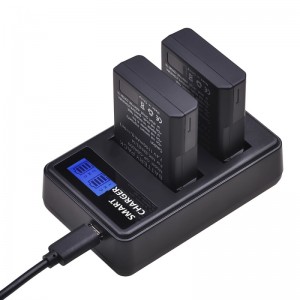 Smart LCD Display USB Dual Charger Automatic Identification Battery Smart Charging for Nikon NIK EN-EL14/EN-EL14a