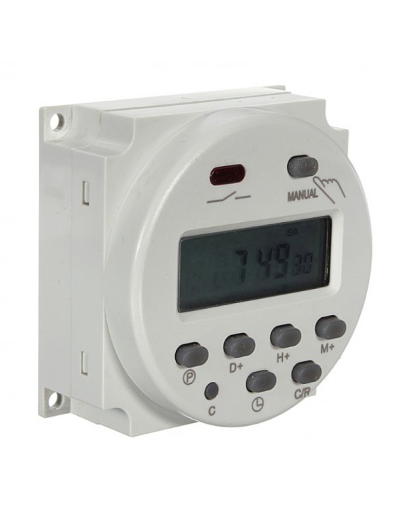 CN101A 12V 16A Digital Power Programmable Timer Switch White