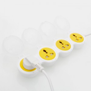 250V 10A Novel Egg Pattern Lightningproof and Overload Protecting CN Standard Socket Outlet Plug White