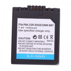 CGA-S002 DMW-BM7 Battery for Panasonic FZ4 FZ15 FZ20 FZ10