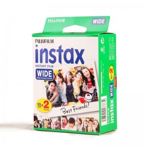 Fujifilm Instax Wide Film White 20 Sheets Photo Papers for Fuji Instant Polaroid Photo Camera 300/200/210/100/500AF