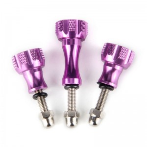 UltraFire Aluminum Stainless Thumb Knob Bolt Screw for Gopro Hero 5/4/3/2/SJ4000 Purple