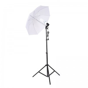 Kshioe 85W White Umbrellas Soft Light Box with Background Stand Muslim Cloth (Black & White & Green) Set US Standard