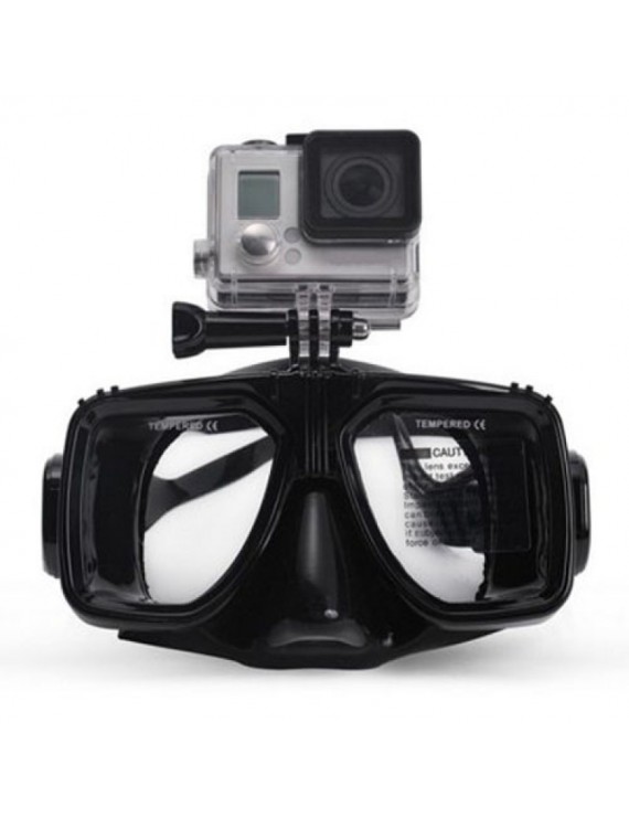Practical Diving Swimming Goggles with Action Camera Mount for GoPro / Xiaomi Yi Black