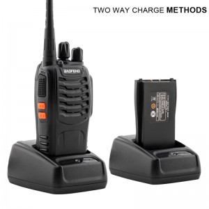 2pcs BaoFeng BF-888S 16CH 400-470MHz Handheld Walkie Talkie with 2 Earphones - 2800mAh Batteries