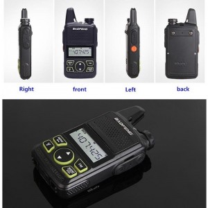 2pcs BaoFeng BF-T1 400-470MHz 20CH Walkie Talkie with Earphones US Plug