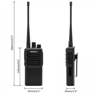 LEADZM LE-C2 Single USB Cable Chargeable Handheld Walkie Talkie with 2800mAh Battery & Charger & Earphone