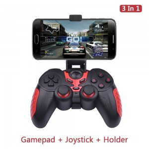 STK-7024X Wireless BT 3 In 1 Gamepad + Joystick + Holder Game Controller