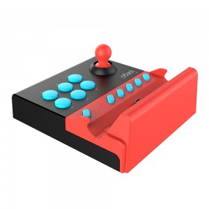 ipega PG-9136 Gladiator -Switch Edition Arcade Joystick N-Switch Console Gamepad Plug and Play Support TURBO Function Unlimited Battery Life without Battery and Charging Black